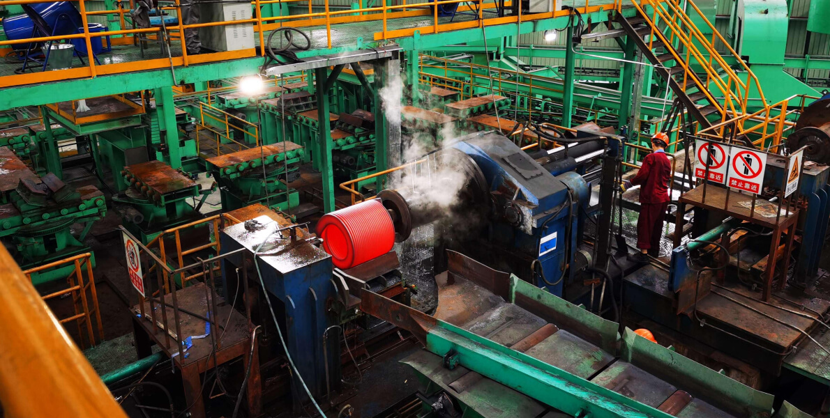 Hot rolled flange production line